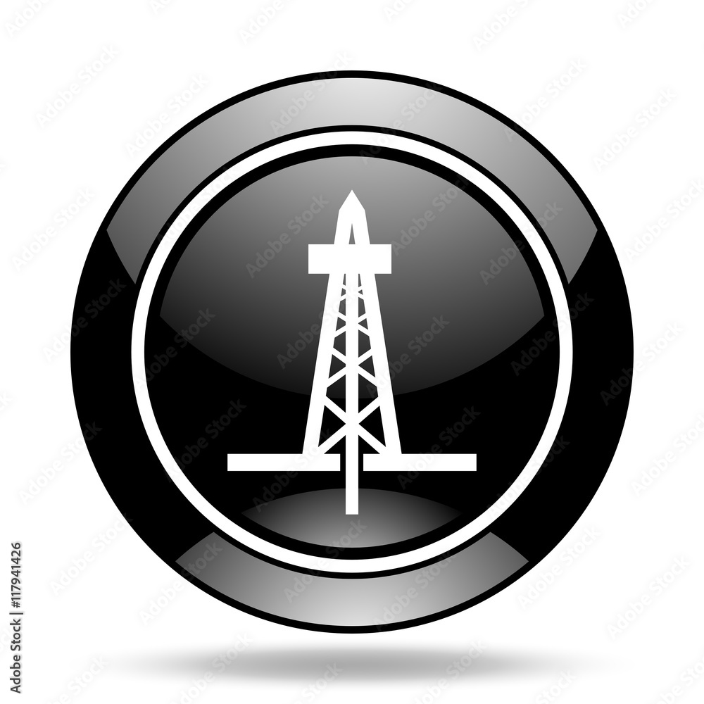 drilling black glossy icon drilling black glossy icon