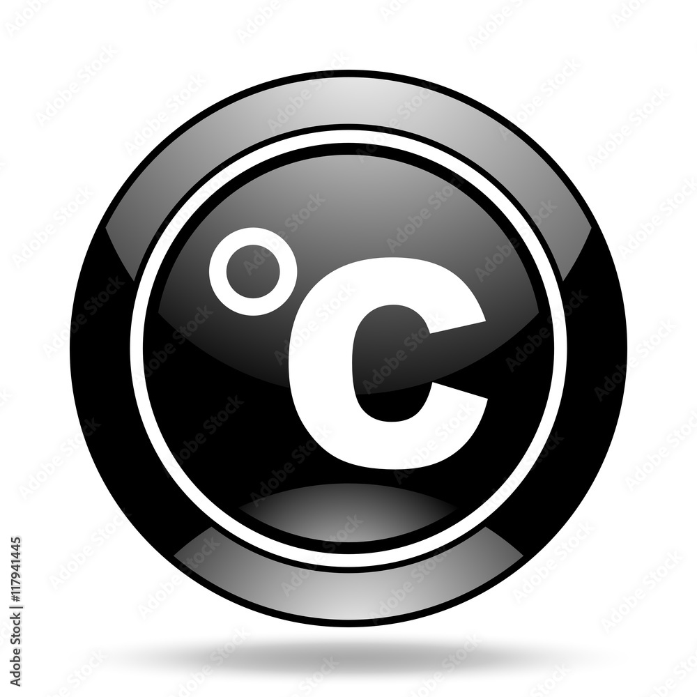 celsius black glossy icon celsius black glossy icon