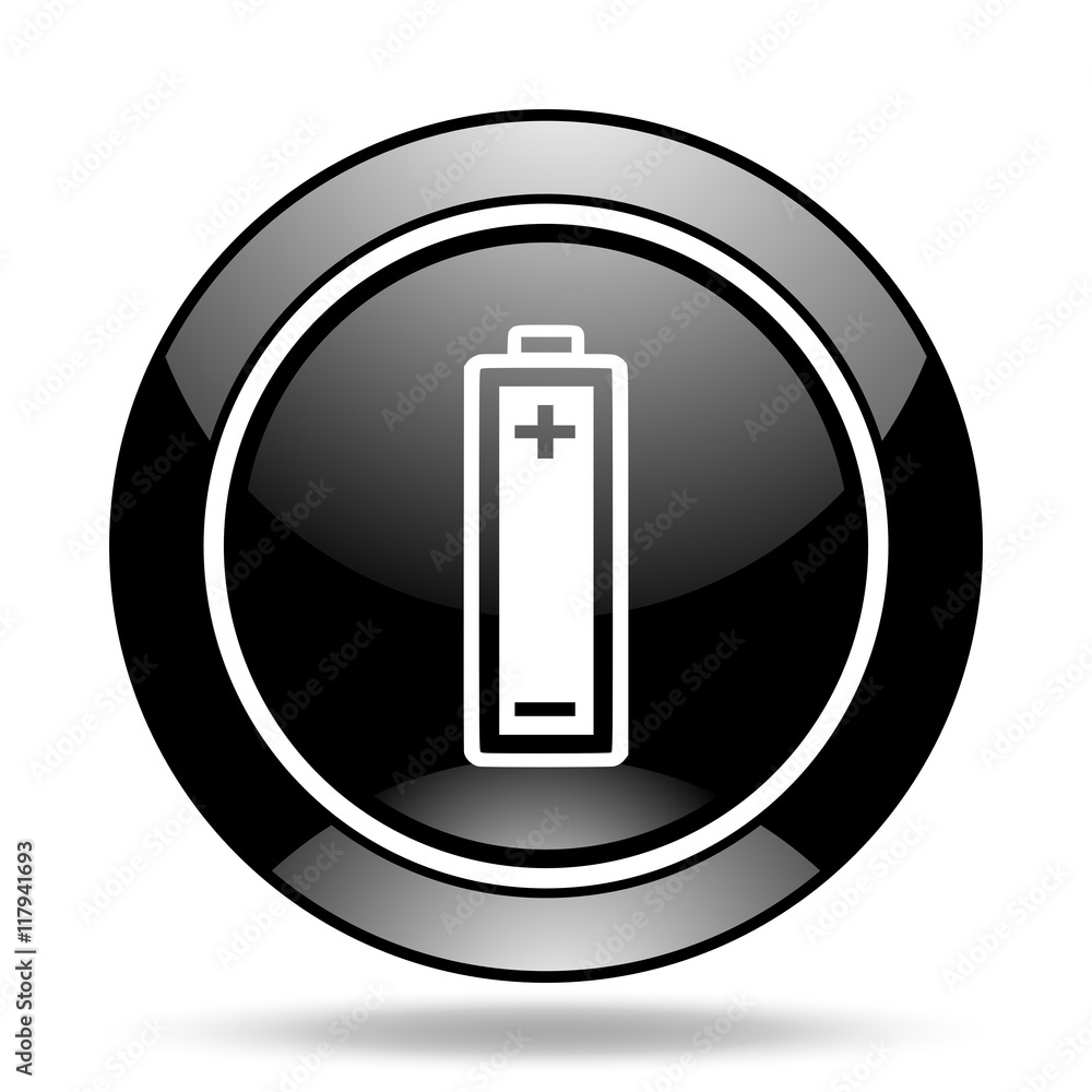 battery black glossy icon battery black glossy icon