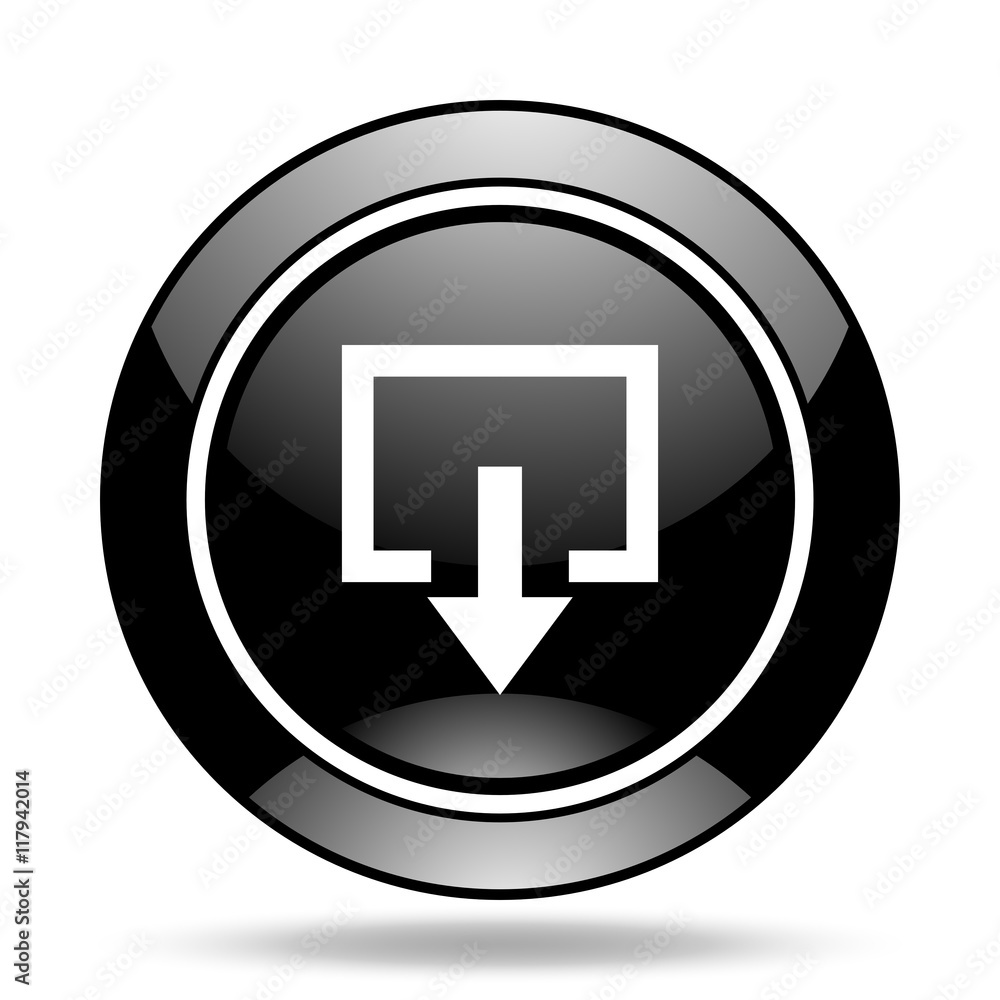 exit black glossy icon exit black glossy icon