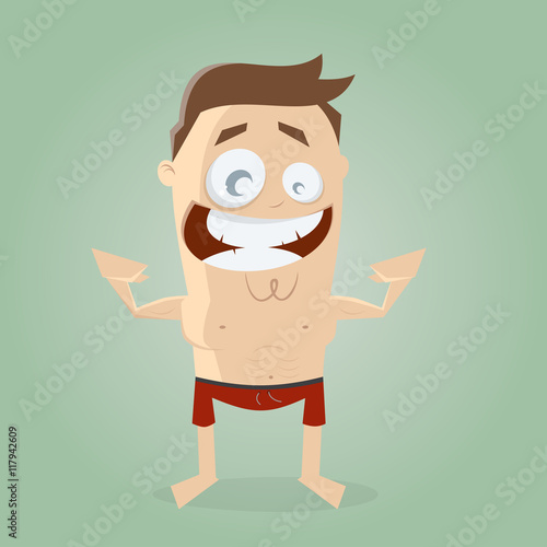 funny cartoon athlete