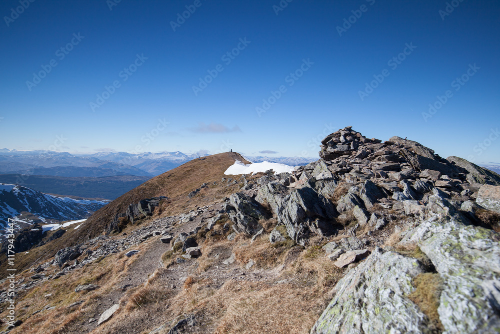 A vista of Scottish mountains on a beautiful sunny day. A vista of Scottish mountains on a beautiful sunny day.