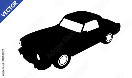 Black silhouette car icon