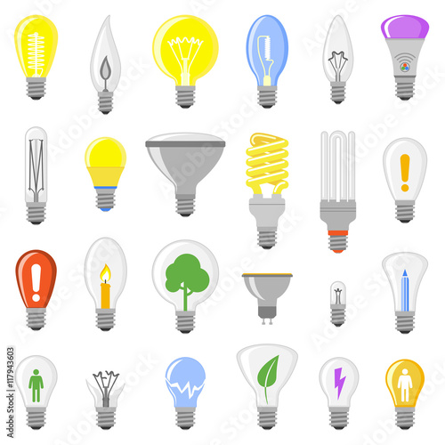Cartoon lamps light bulb