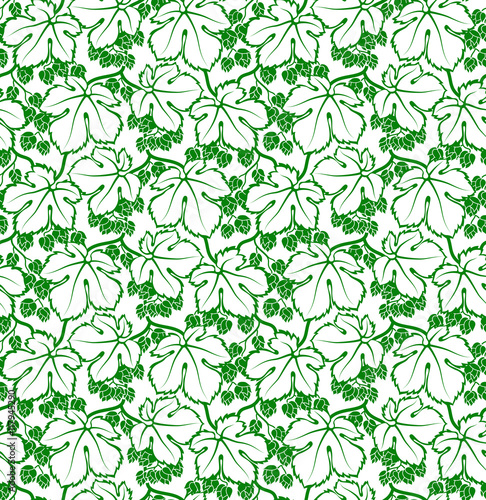 Vector seamless pattern of hop