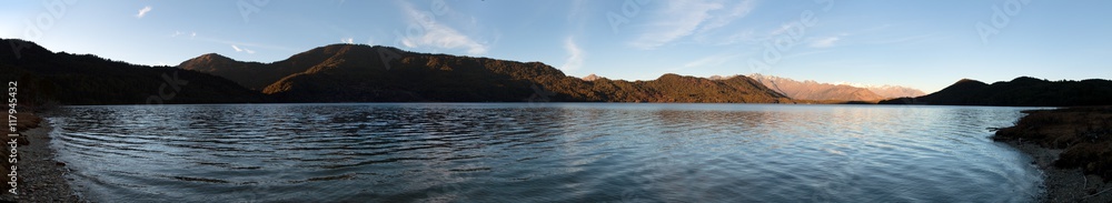 Evening panoramic view of Rara Daha or Mahendra Tal Lake