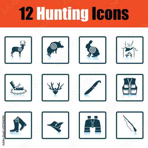 Hunting icon set