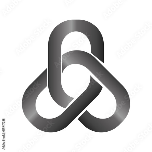 flat design link chain icon vector illustration