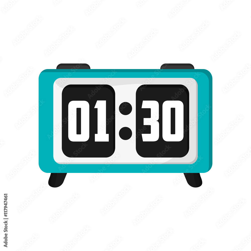 flat design digital alarm clock icon vector illustration Stock Vector |  Adobe Stock