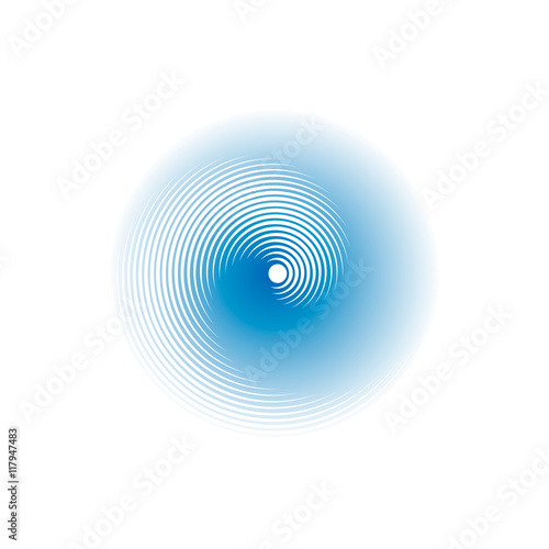 Spirally circular shape. Blurred effect.