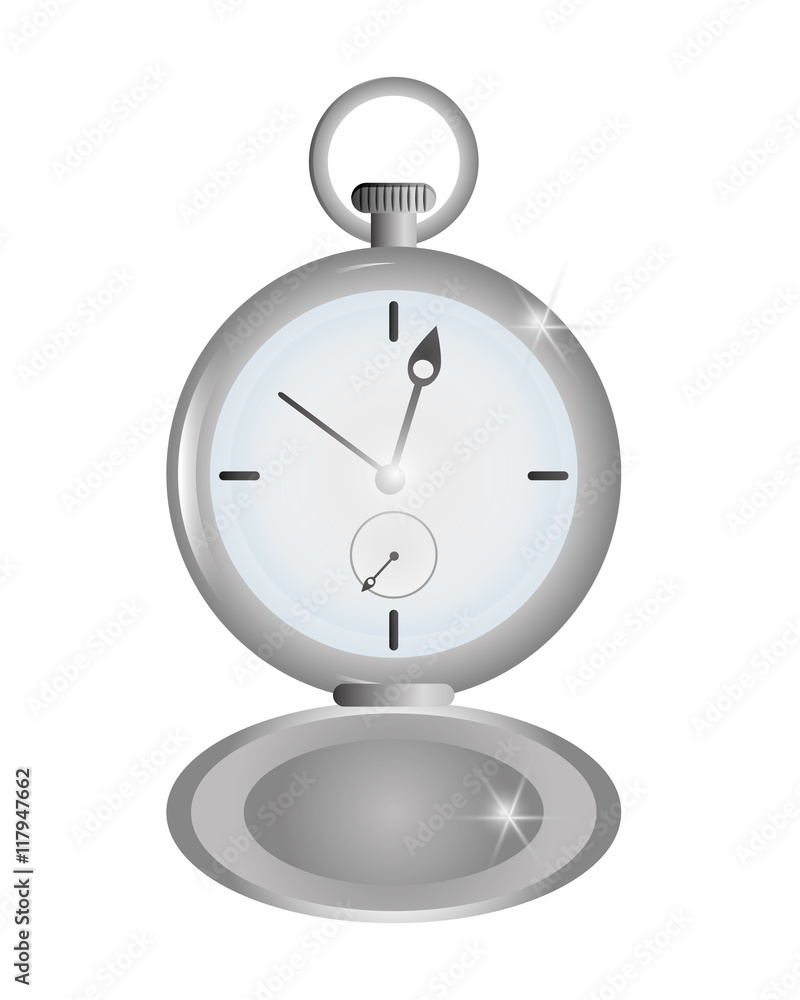 flat design pocket watch icon vector illustration flat design pocket watch icon vector illustration