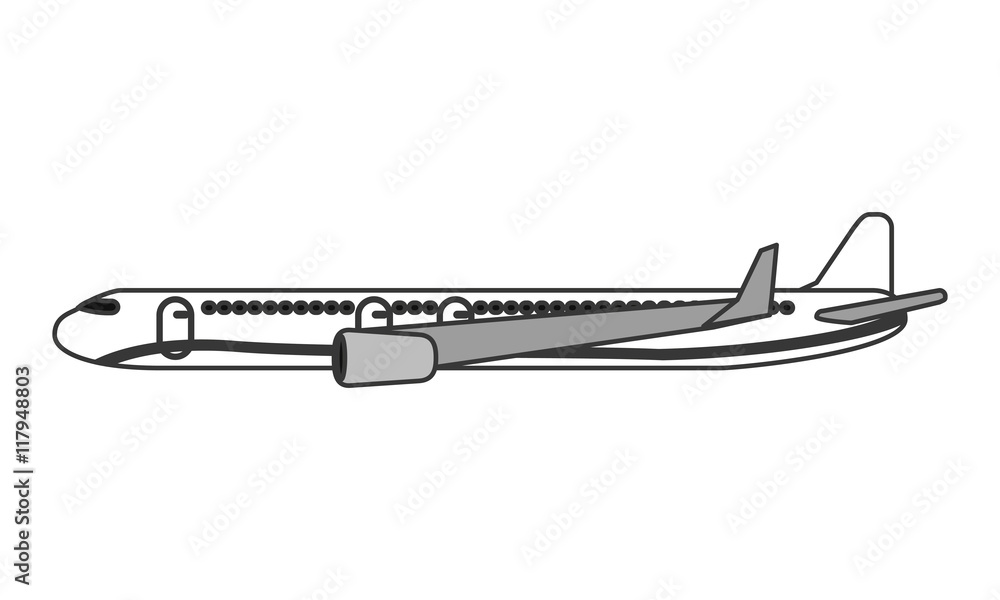 flat design comercial airplane icon vector illustration flat design comercial airplane icon vector illustration