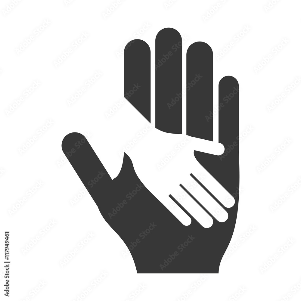 flat design open hands icon vector illustration flat design open hands icon vector illustration