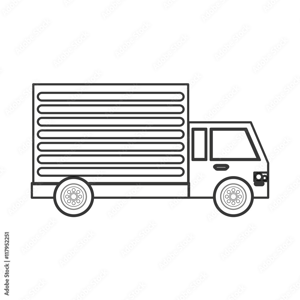 flat design delivery cargo truck icon vector illustration flat design delivery cargo truck icon vector illustration