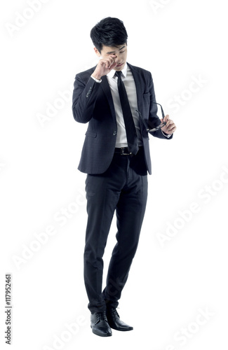 tired businessman portrait photo