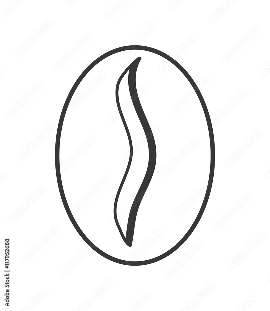 flat design coffee bean icon vector illustration flat design coffee bean icon vector illustration