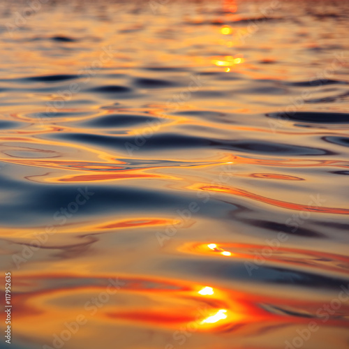 Picture of the surface water in the sunset time