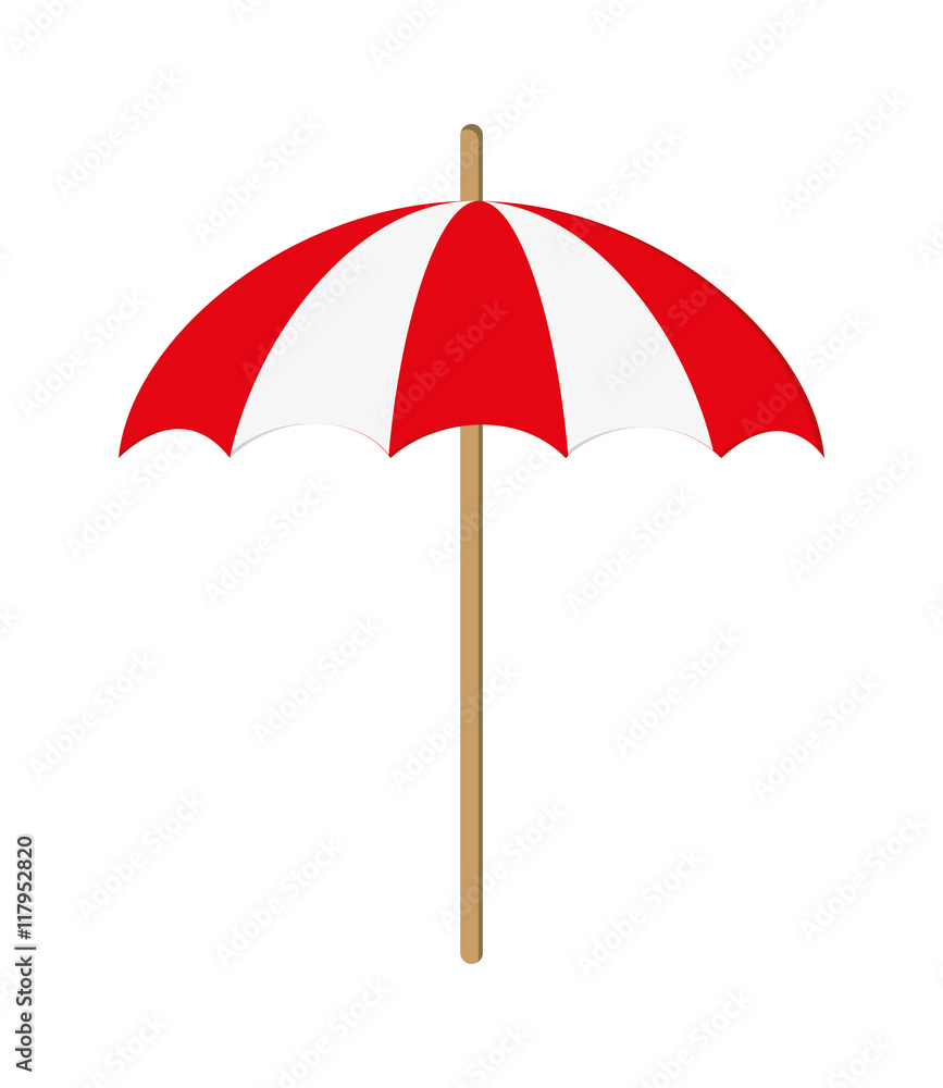 Obraz premium flat design single parasol icon vector illustration