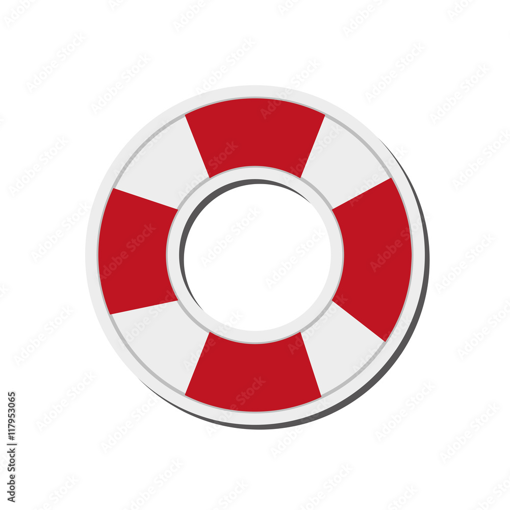 flat design life preserver icon vector illustration flat design life preserver icon vector illustration