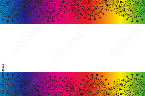 #Background #wallpaper #Vector #Illustration #design #free #free_size #charge_free #colorful #color rainbow,show business,entertainment,party,image  背景素材壁紙,打ち上げ花火,夏祭り,スターマイン,花火大会,夜空,和風,メッセージ,コピースペース,