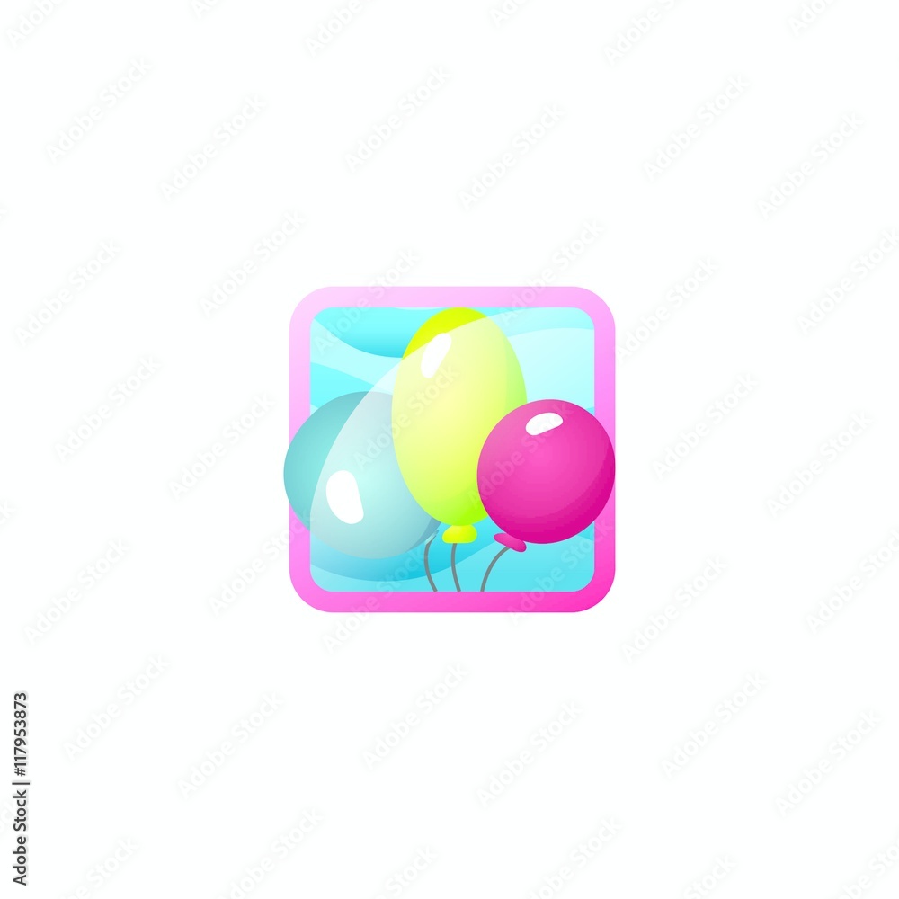 balloon game logo icon vector