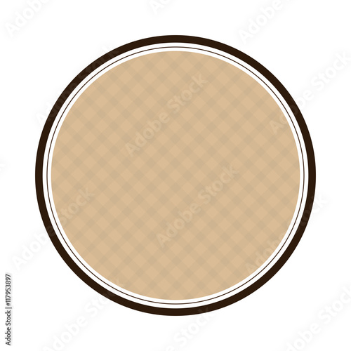 flat design round badge icon vector illustration