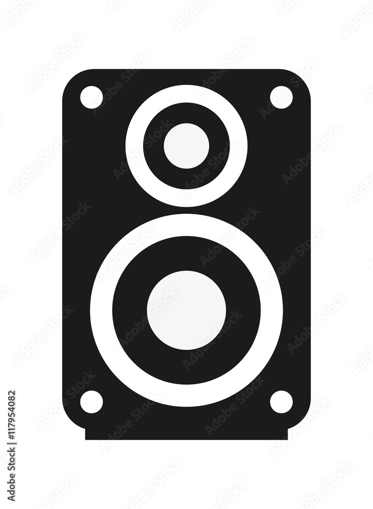 flat design single speaker icon vector illustration flat design single speaker icon vector illustration