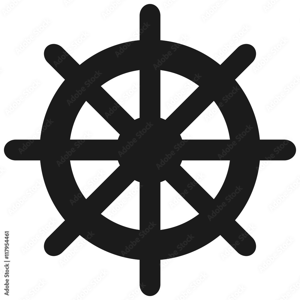 flat design boat rudder icon vector illustration flat design boat rudder icon vector illustration