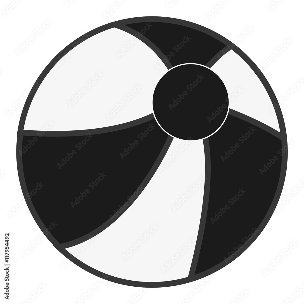 Fototapeta premium flat design beach ball icon vector illustration