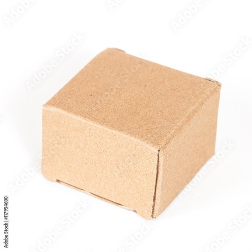 cardboard box , isolated on a white background. © amnarj2006