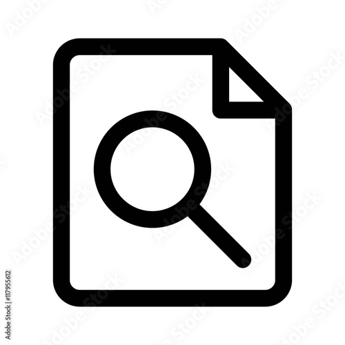 Scientific research or find file search line art icon for apps and websites