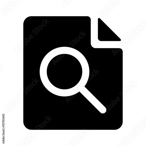 Scientific research or find file search flat icon for apps and websites