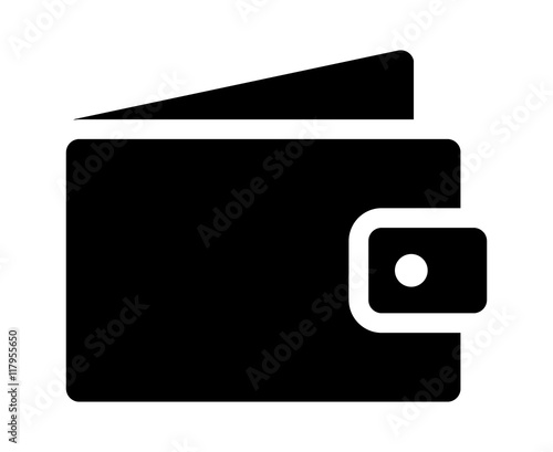 Digital wallet for holding money and cash flat icon for apps and websites