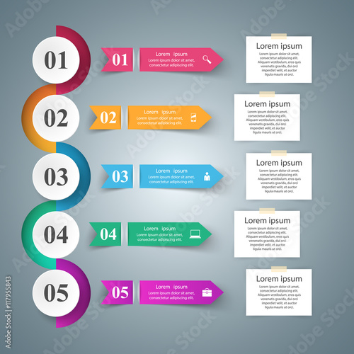 Business Infographics origami style Vector illustration.