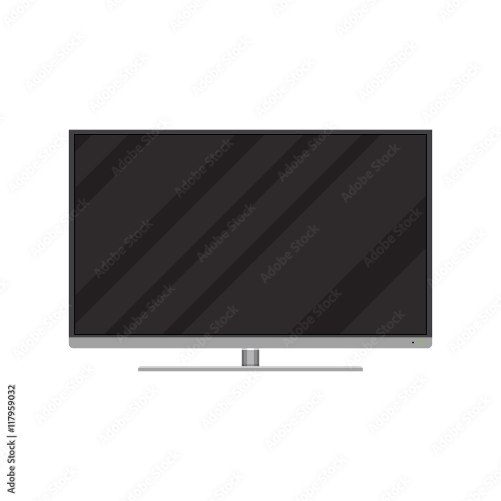 Frontal view of modern widescreen led or lcd tv Frontal view of modern widescreen led or lcd tv
