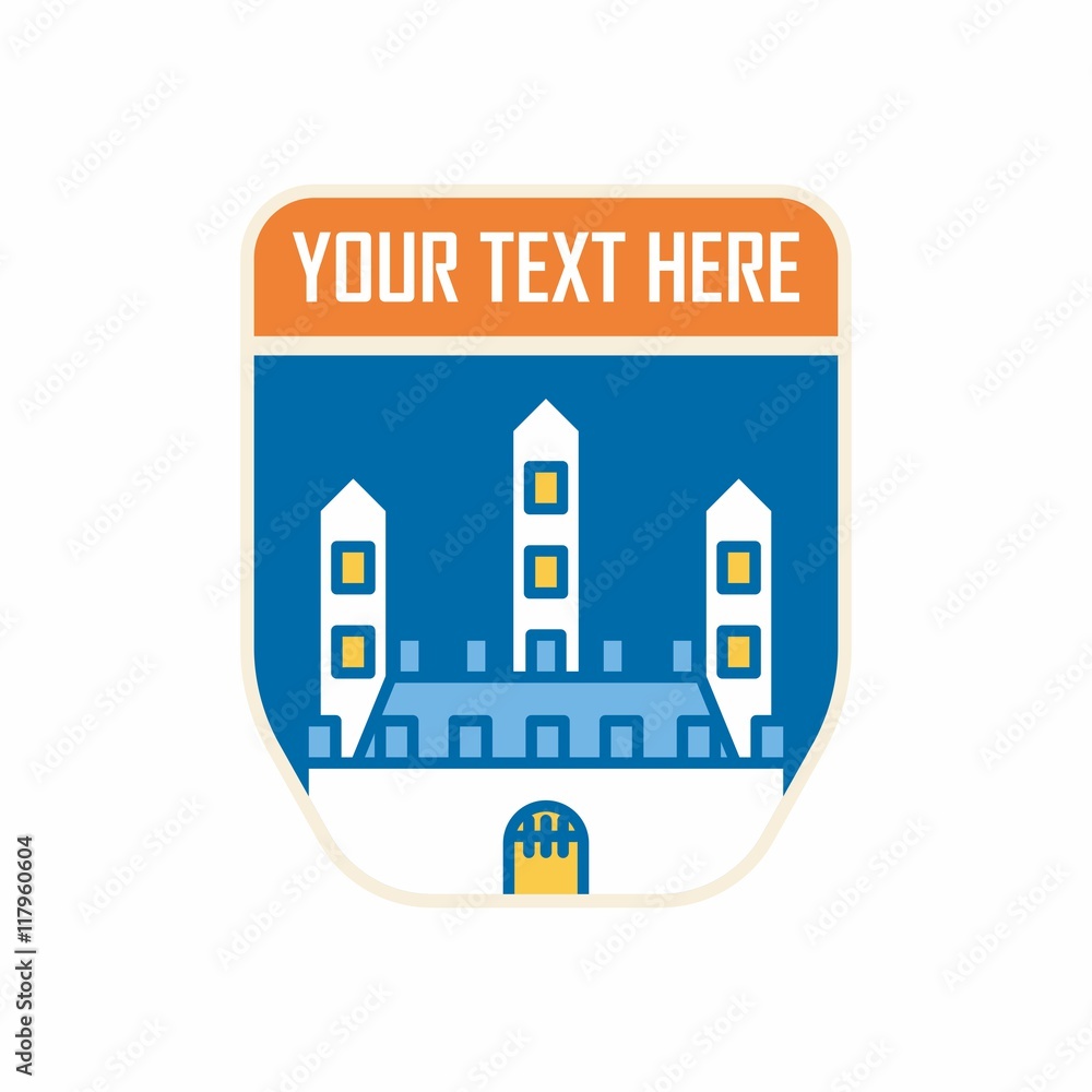 Fototapeta premium Castle Fortress logo icon Vector