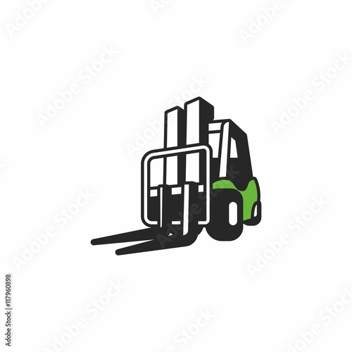 forklift logo icon vector
