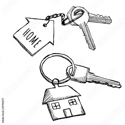House keychain doodles