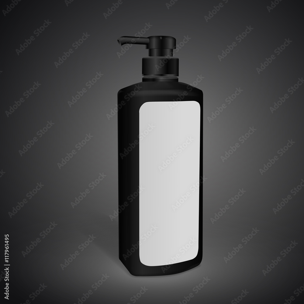 shampoo bottle with blank label