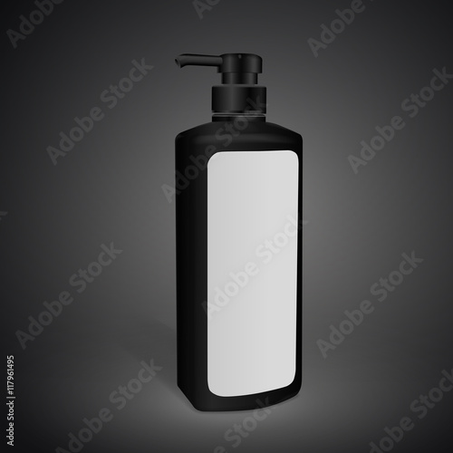 shampoo bottle with blank label
