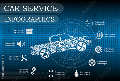  Car as barcode ,  vector illustration