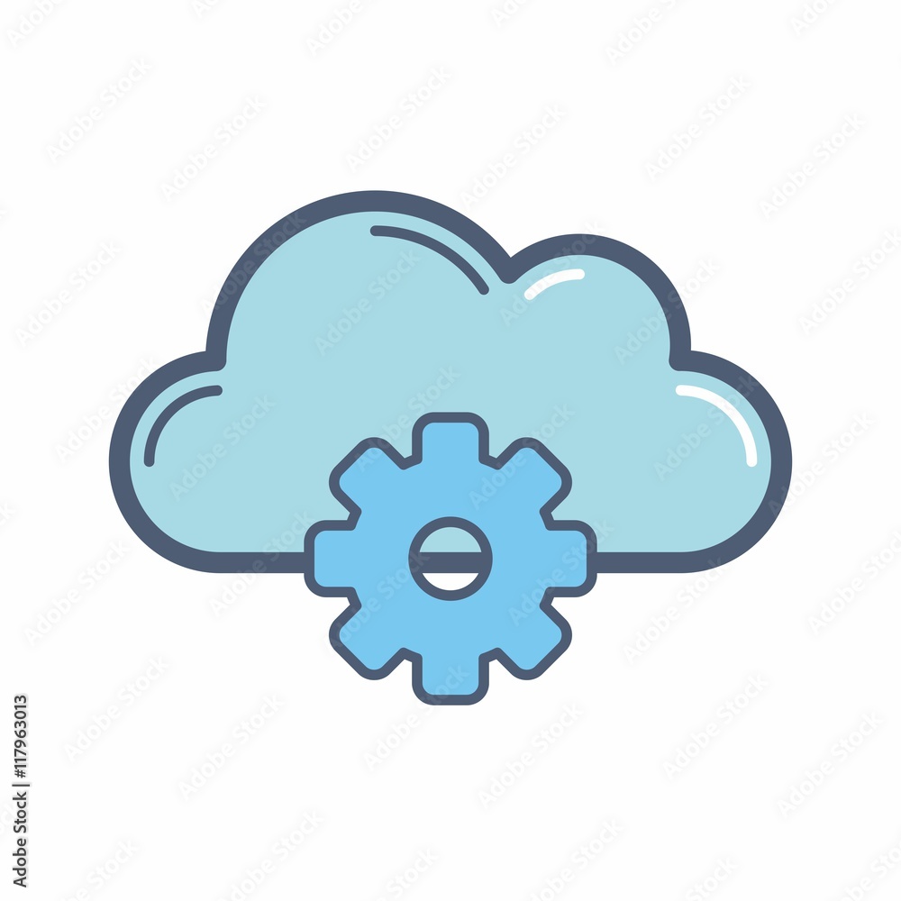 cloud computer logo icon vector cloud computer logo icon vector