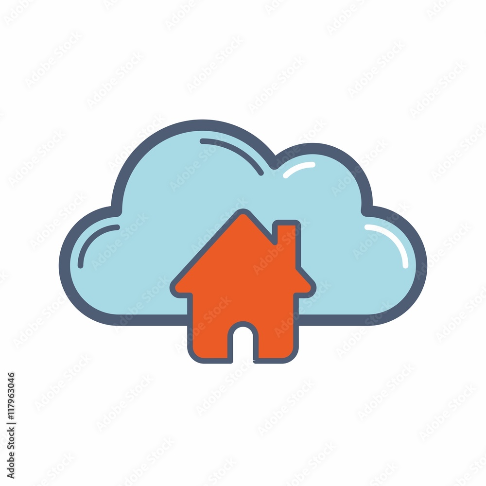 cloud computer logo icon vector cloud computer logo icon vector