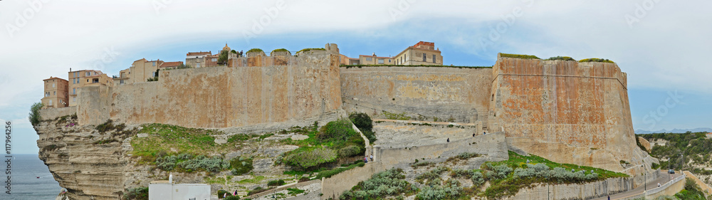 Panorama of the ancient citadel in Bonifacio