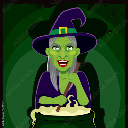 Old ugly spooky witch cooki...