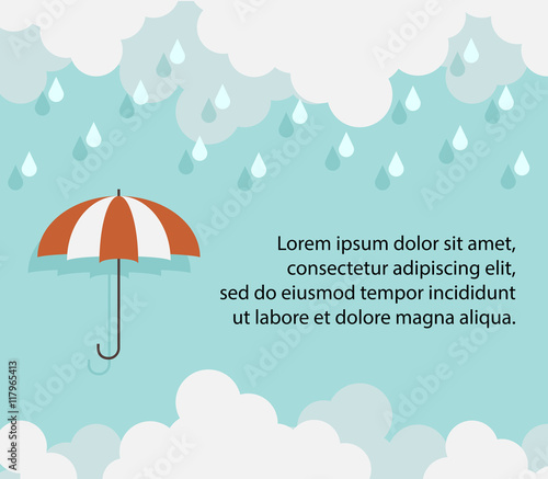 Happy Monsoon season background. sale banner. sale season off. sale poster. sale advertising. Flat design business financial marketing banking banking sale advertisement concept cartoon illustration.