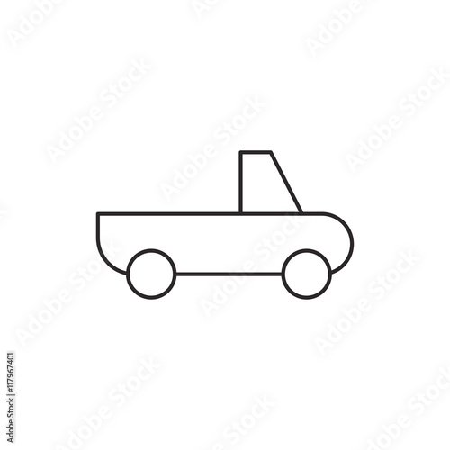Outline car icon isolated on white background