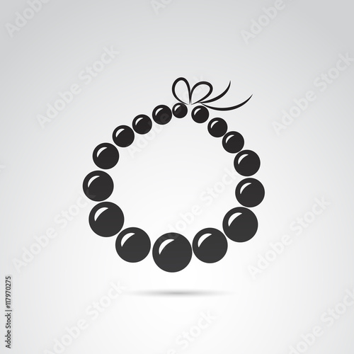 Nacklace vector icon.