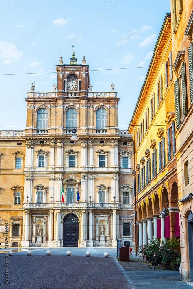 Palazzo Ducale in Piazza Roma of Modena. Italy.