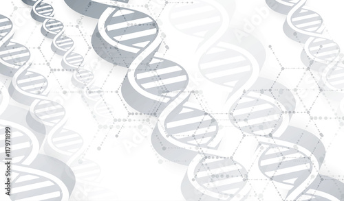 dna and medical and technology background. futuristic molecule structure presentation
